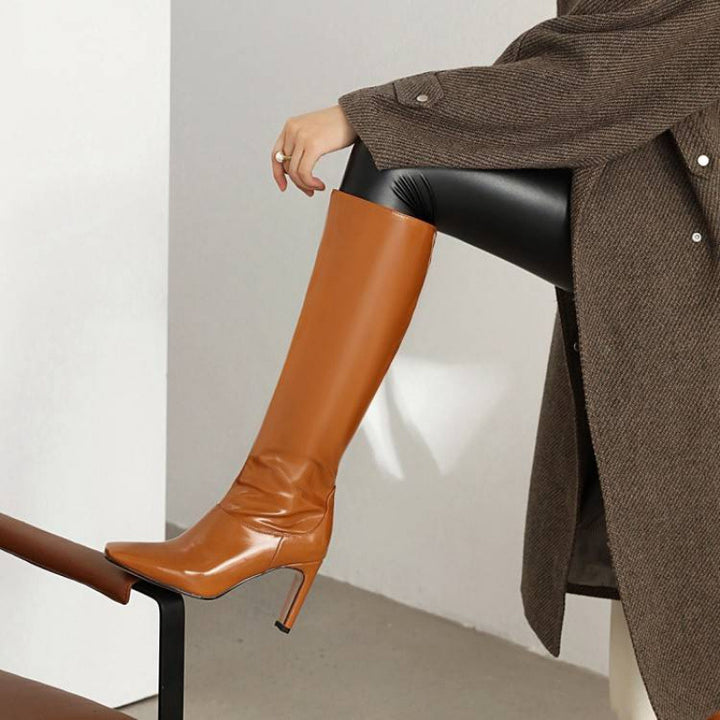 Women's Knee High Boots with Square Toe | Long