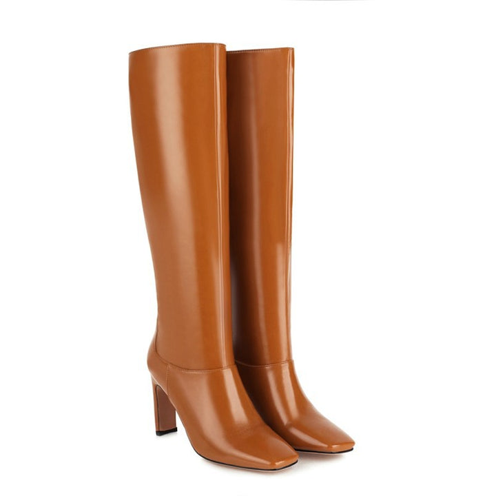 Women's Knee High Boots with Square Toe | Long