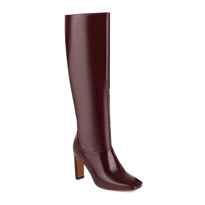 Women's Knee High Boots with Square Toe | Long