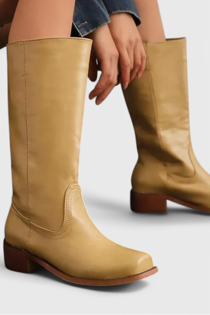 Women's Knee High Boots with Stacked Heel | Cowgirl