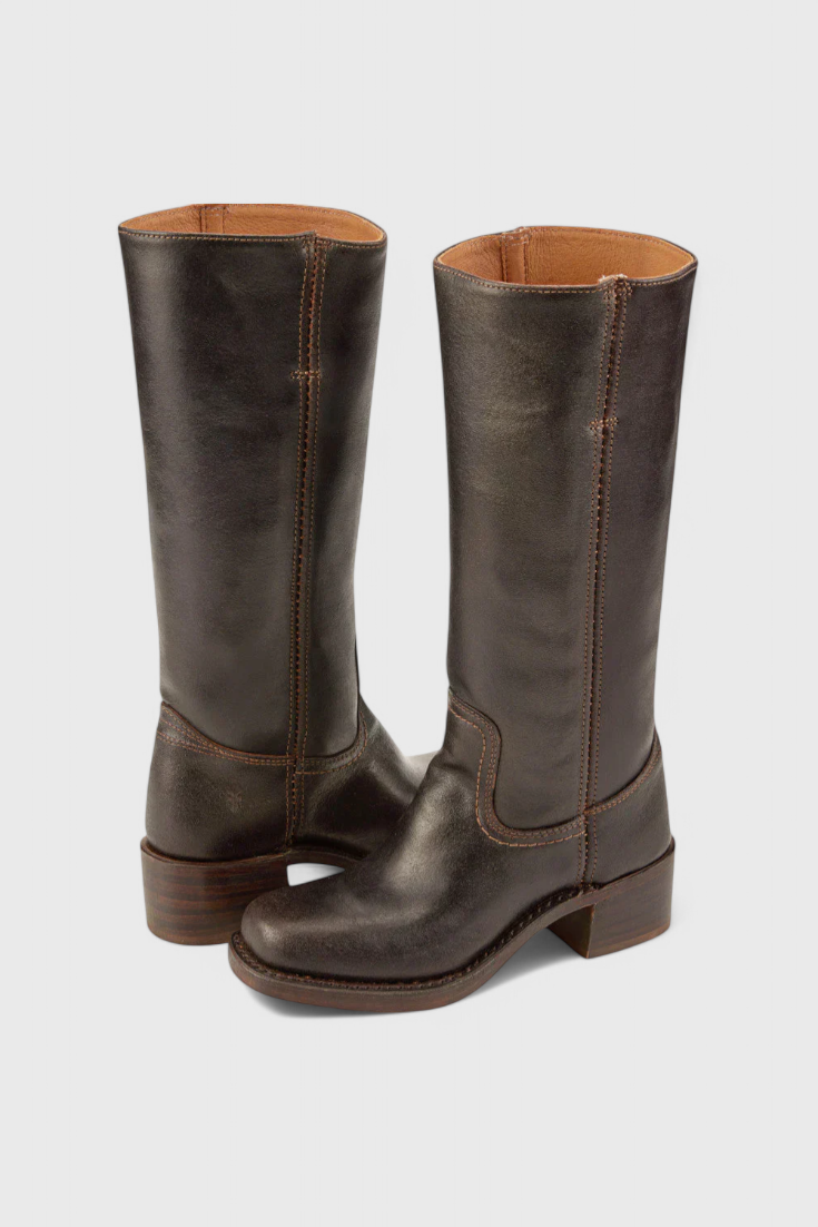 Women's Knee High Boots with Stacked Heel | Cowgirl