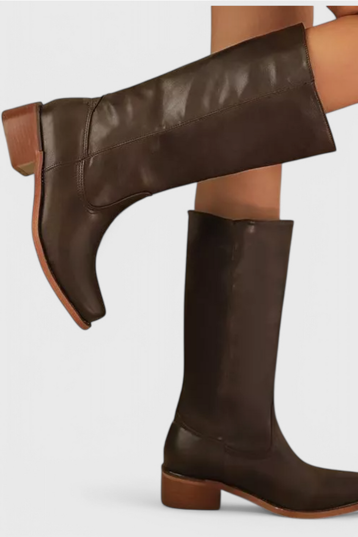 Women's Knee High Boots with Stacked Heel | Cowgirl