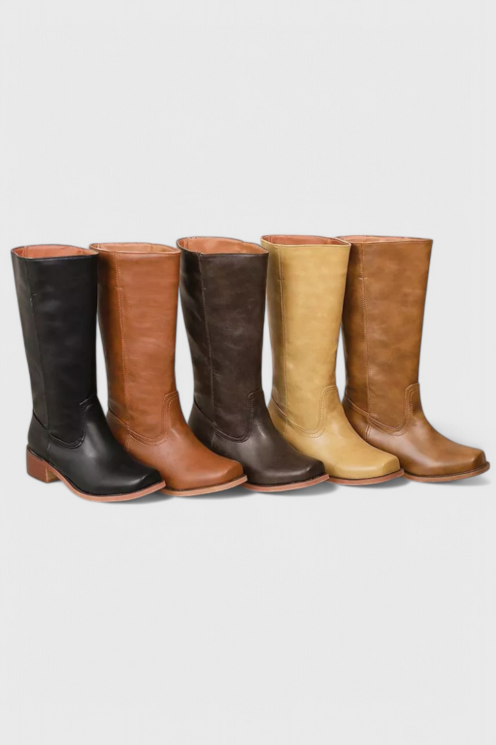 Women's Knee High Boots with Stacked Heel | Cowgirl