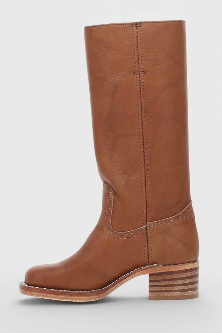 Women's Knee High Boots with Stacked Heel | Cowgirl