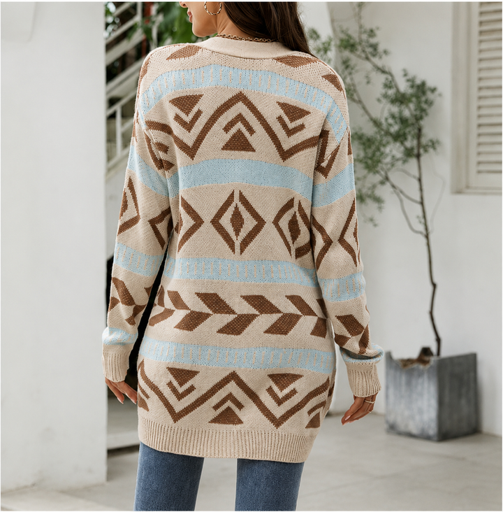 Women's Knit Cardigan with Button Front & Pockets | Longline