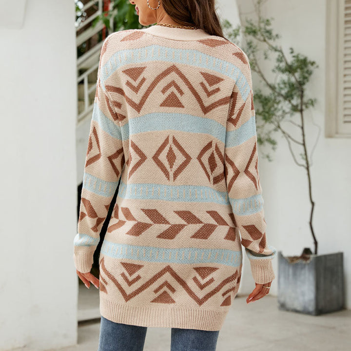 Women's Knit Cardigan with Button Front & Pockets | Longline