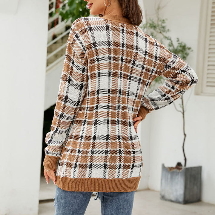 Women's Knit Cardigan with Button Front & Pockets | Longline
