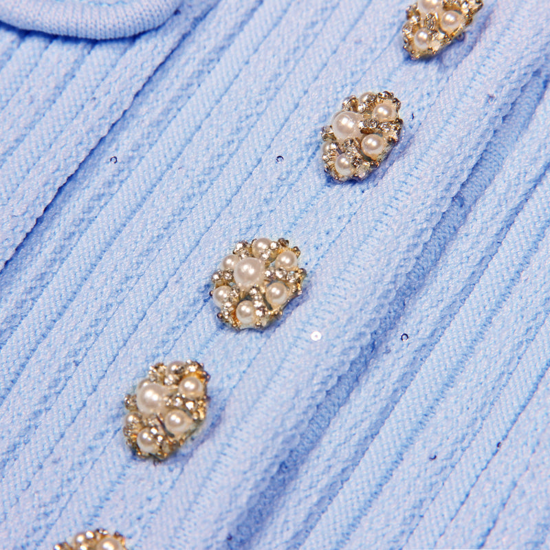 Women's Knit Dress with Polo Collar & Pockets | Mini