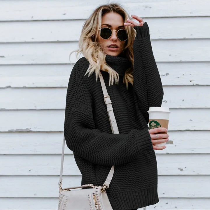 Women’s Knit Sweater Turtleneck | Long