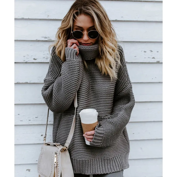 Women’s Knit Sweater Turtleneck | Long
