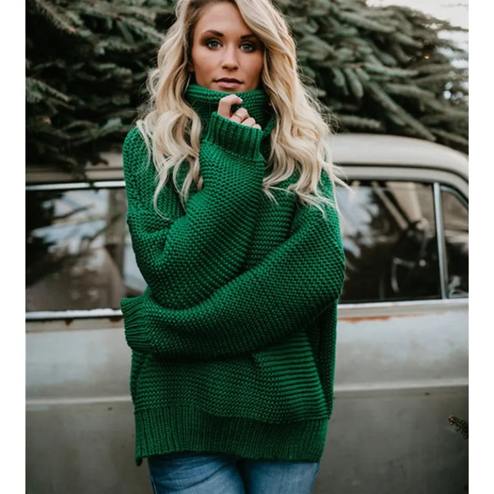 Women’s Knit Sweater Turtleneck | Long