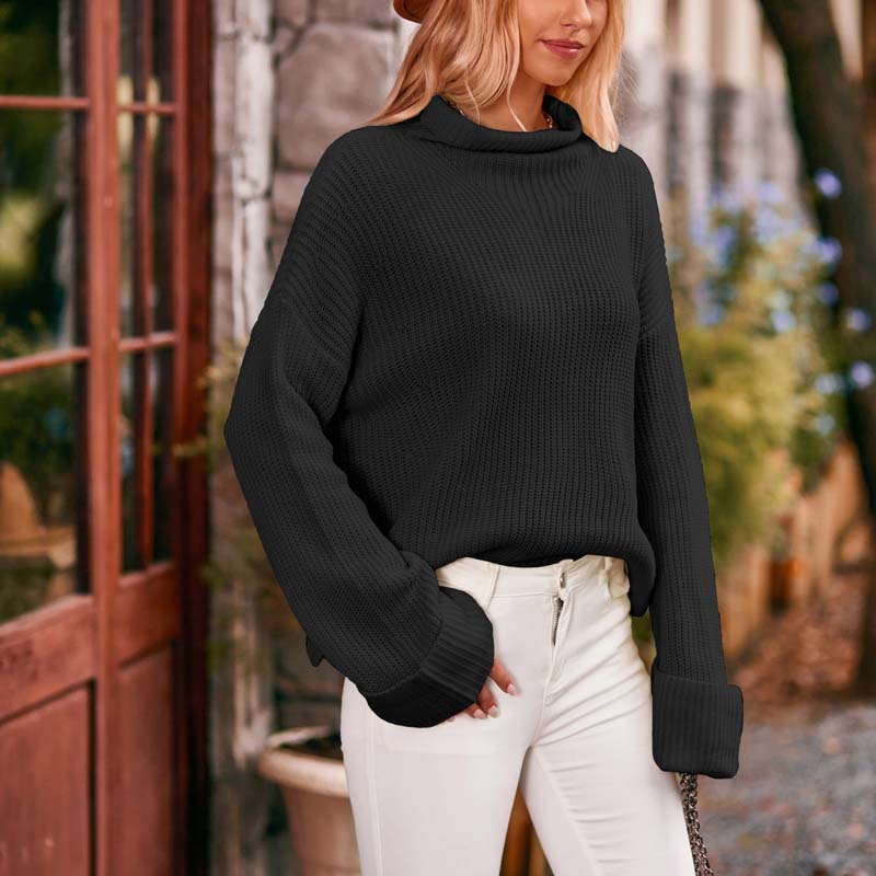 Women's Knit Sweater with Drop Shoulder | Oversized