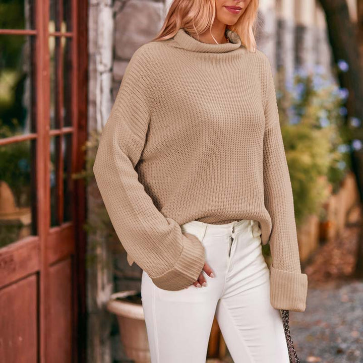 Women's Knit Sweater with Drop Shoulder | Oversized