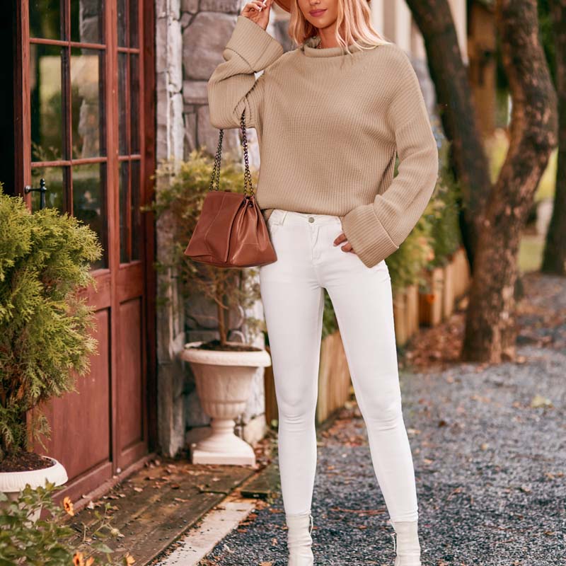 Women's Knit Sweater with Drop Shoulder | Oversized