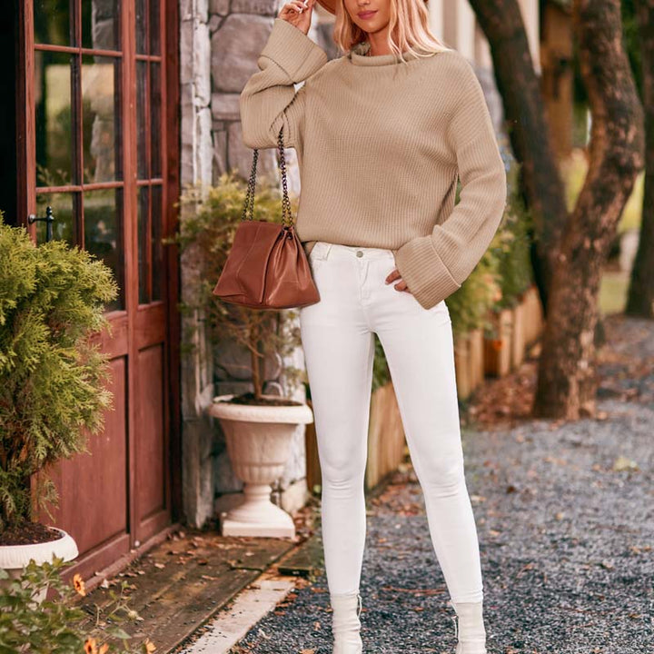 Women's Knit Sweater with Drop Shoulder | Oversized