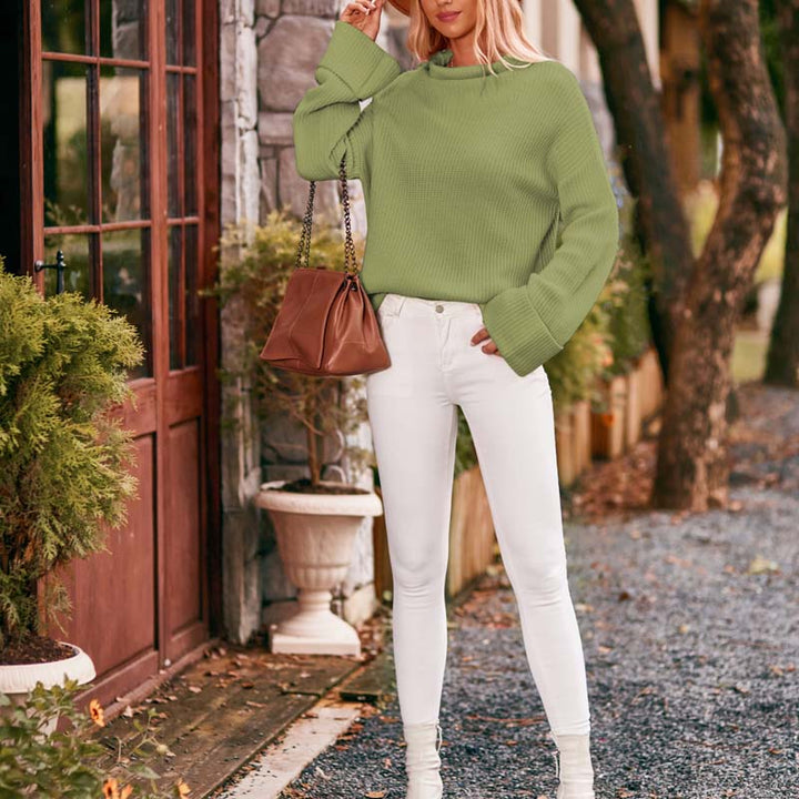 Women's Knit Sweater with Drop Shoulder | Oversized