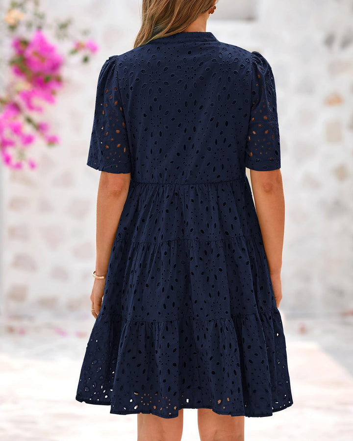 Women's Lace Dress with V-Neck | Mini