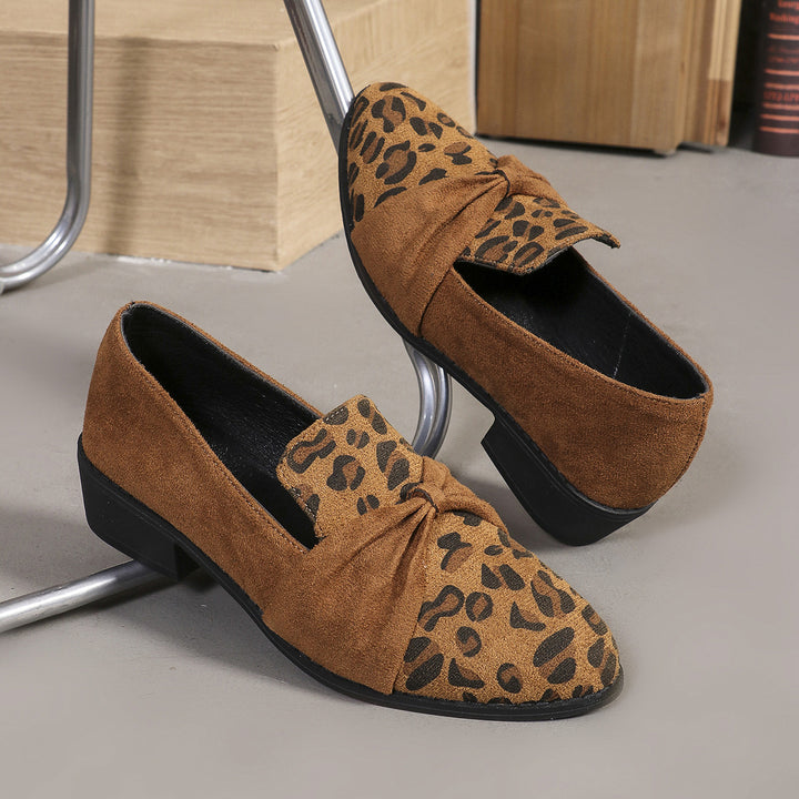 Women's Loafers with Bow Detail | Leopard Print