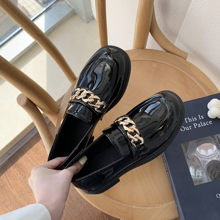 Women’s Loafers with Chain Detail & Chunky Sole | Slip On