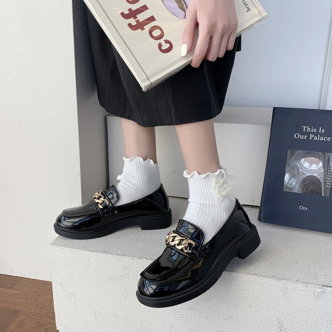 Women’s Loafers with Chain Detail & Chunky Sole | Slip On