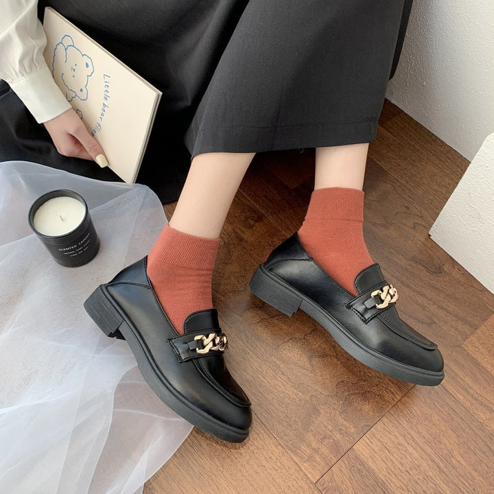 Women’s Loafers with Chain Detail & Chunky Sole | Slip On