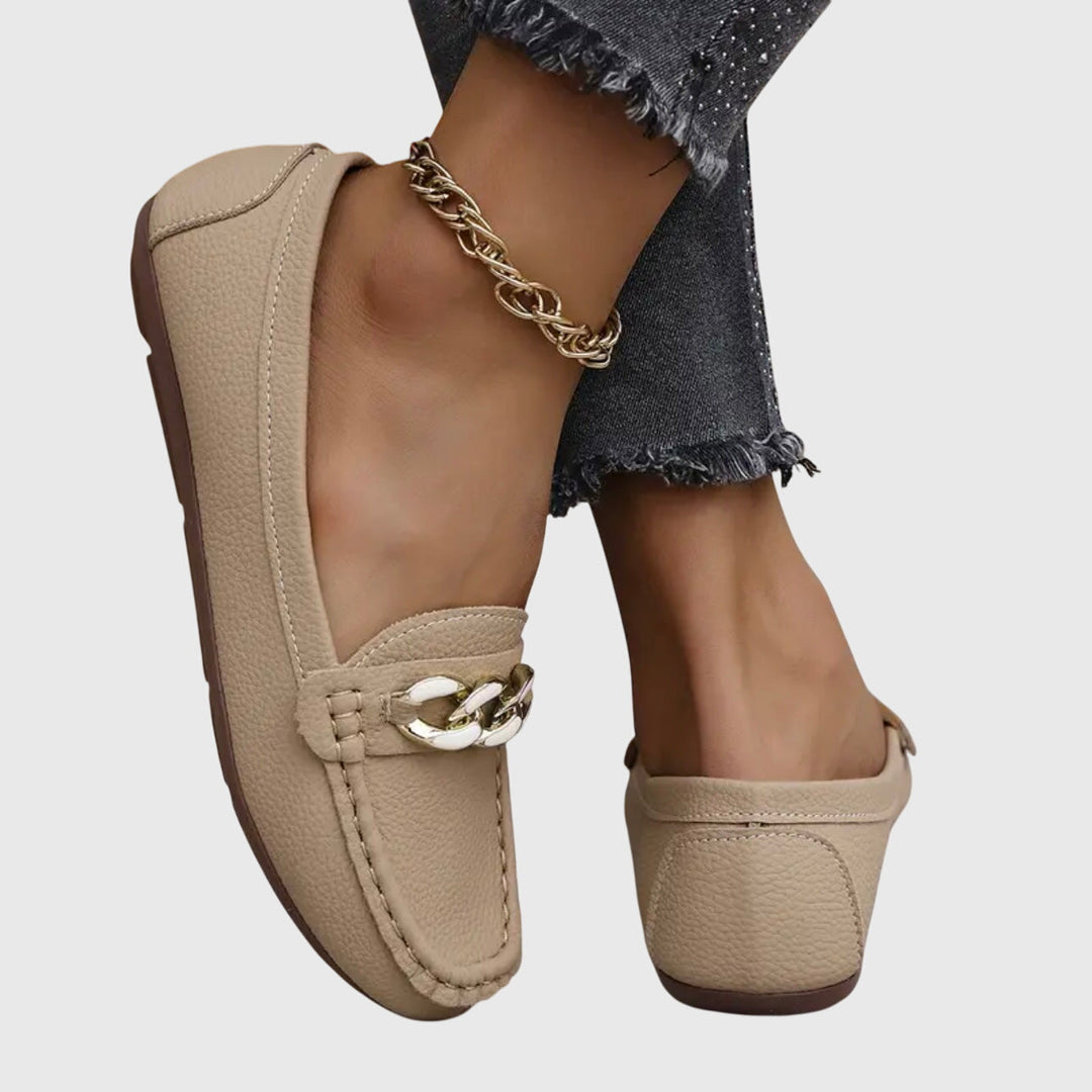 Women's Loafers with Chain Detail | Moccasin Flats