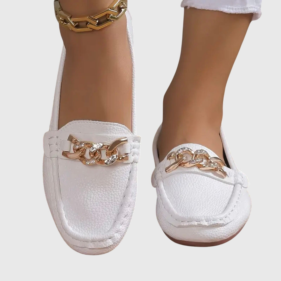 Women's Loafers with Chain Detail | Moccasin Flats