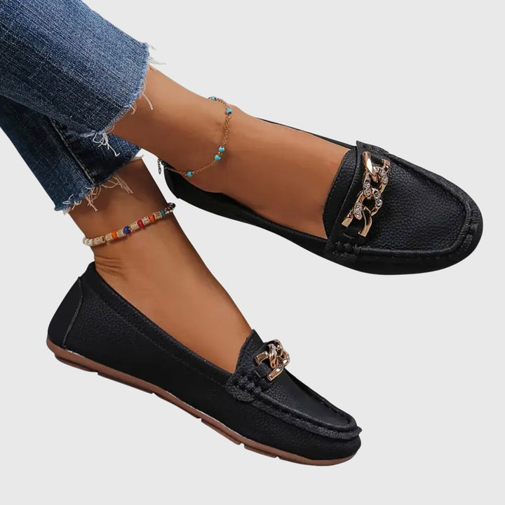 Women's Loafers with Chain Detail | Moccasin Flats