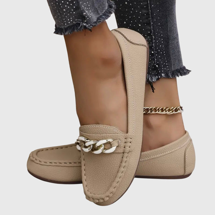 Women's Loafers with Chain Detail | Moccasin Flats