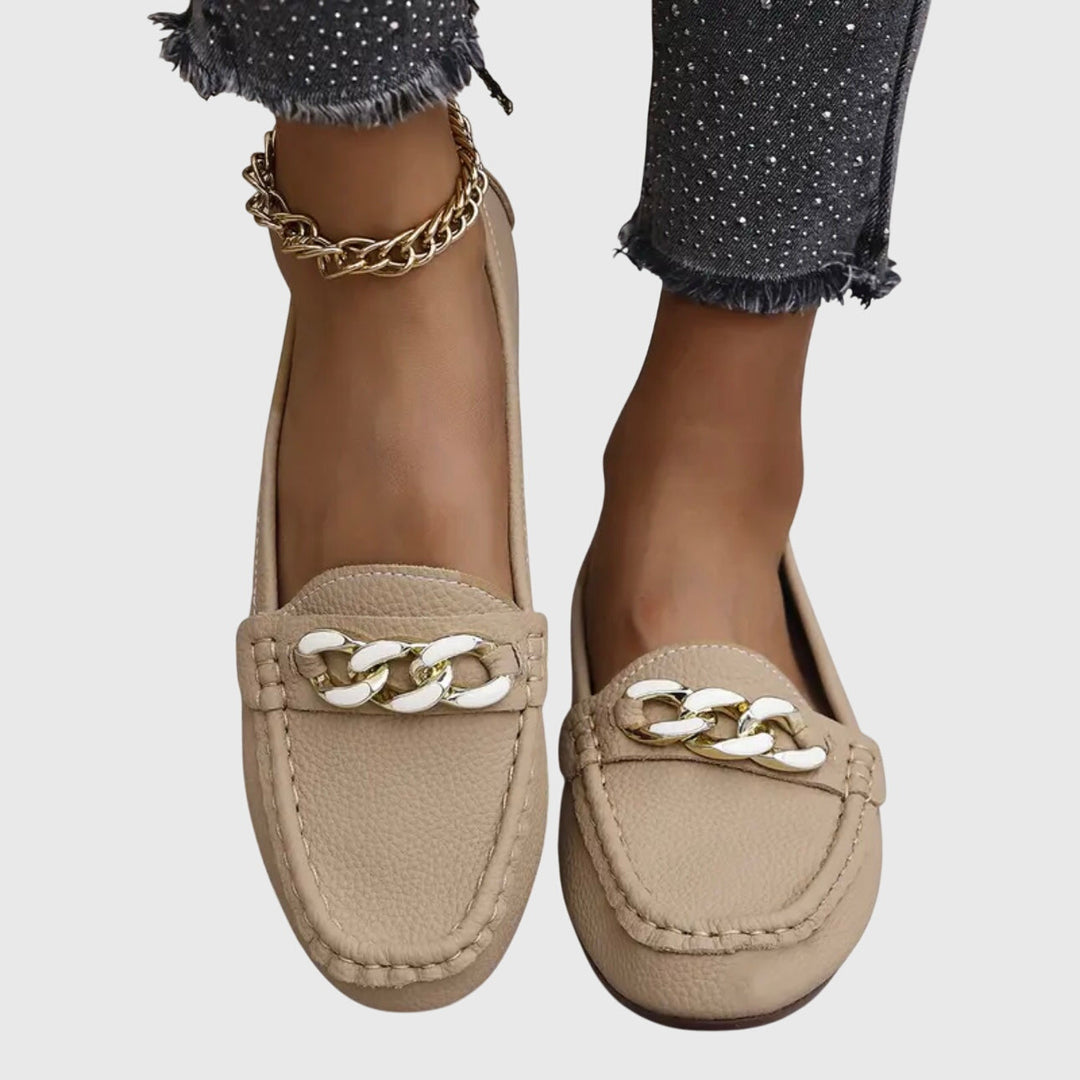 Women's Loafers with Chain Detail | Moccasin Flats