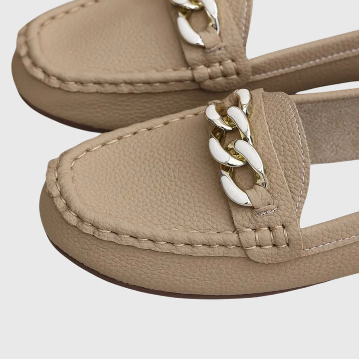 Women's Loafers with Chain Detail | Moccasin Flats