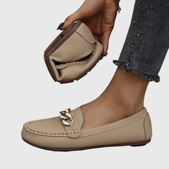 Women's Loafers with Chain Detail | Moccasin Flats