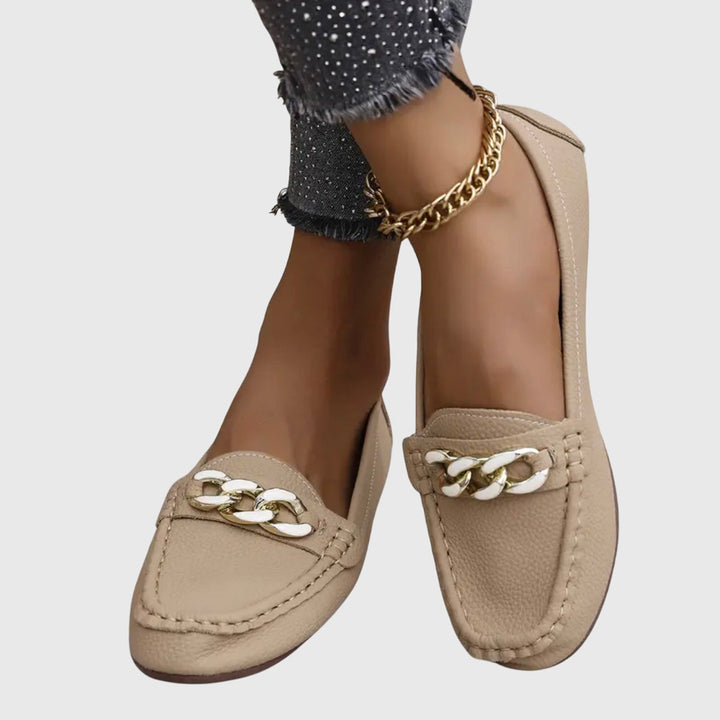 Women's Loafers with Chain Detail | Moccasin Flats
