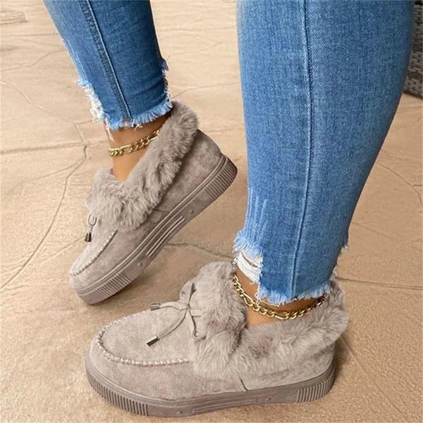 Women's Loafers with Fluffy Lining | Platform Sole
