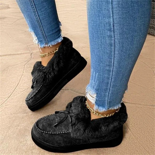 Women's Loafers with Fluffy Lining | Platform Sole
