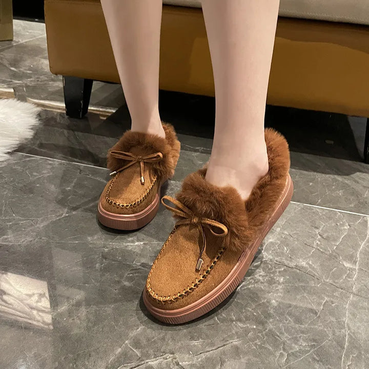 Women's Loafers with Fluffy Lining | Platform Sole