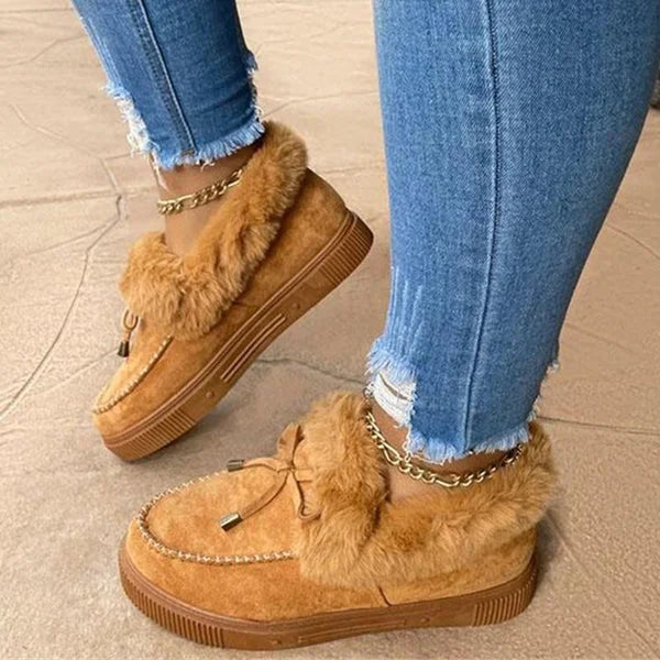 Women's Loafers with Fluffy Lining | Platform Sole