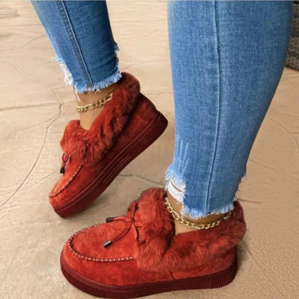 Women's Loafers with Fluffy Lining | Platform Sole