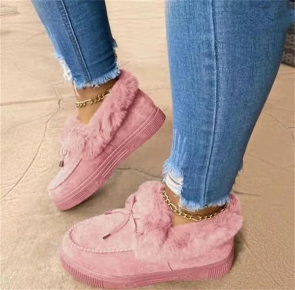 Women's Loafers with Fluffy Lining | Platform Sole