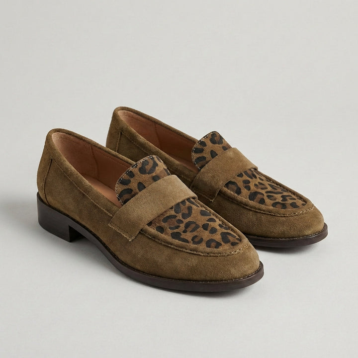 Women's Loafers with Leopard Print | Penny Strap
