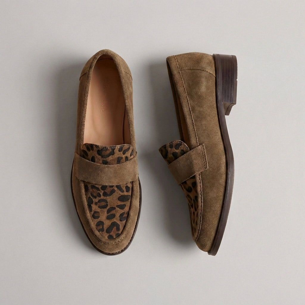 Women's Loafers with Leopard Print | Penny Strap