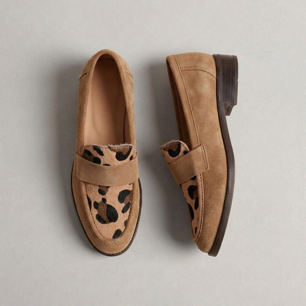 Women's Loafers with Leopard Print | Penny Strap