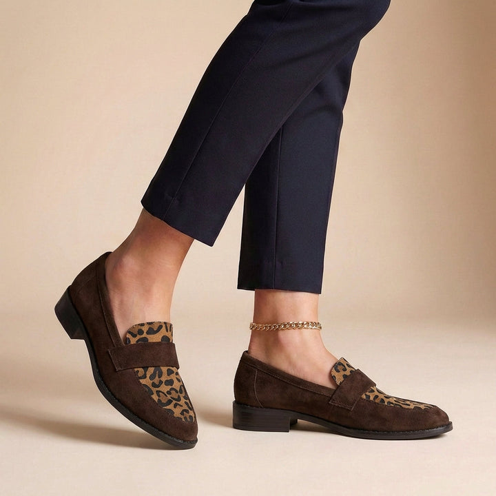 Women's Loafers with Leopard Print | Penny Strap