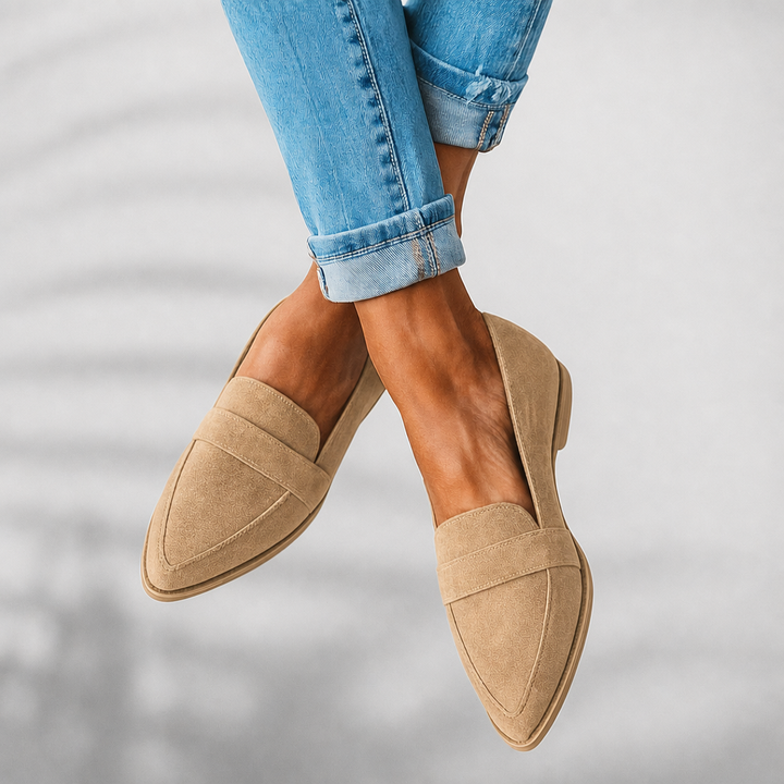 Women's Loafers with Pointed Toe & Slip On Flat | Work