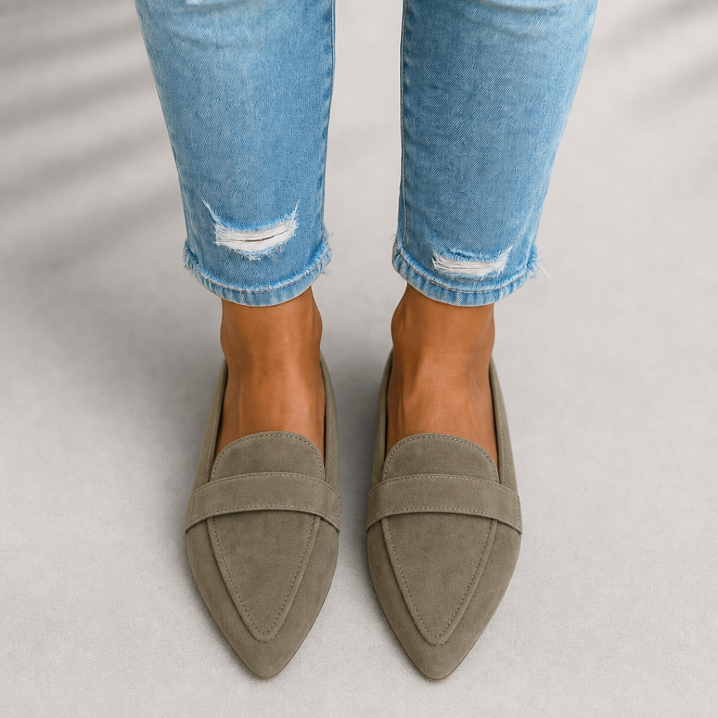 Women's Loafers with Pointed Toe & Slip On Flat | Work