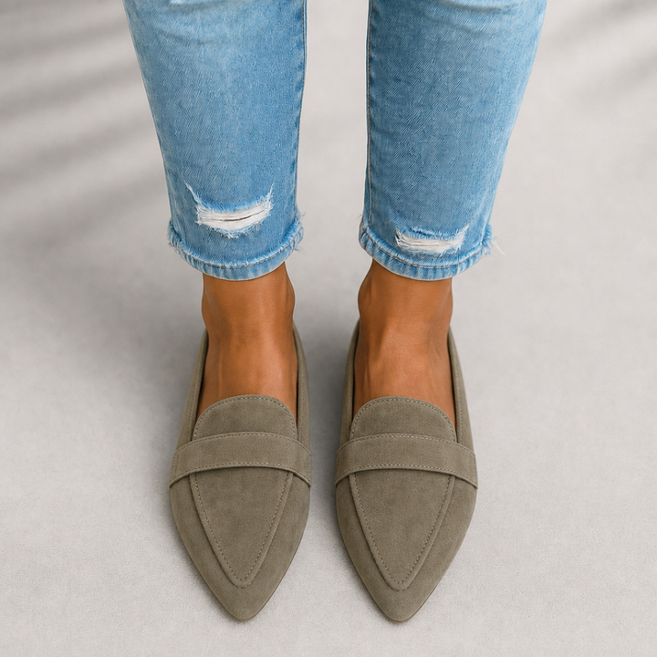 Women's Loafers with Pointed Toe & Slip On Flat | Work