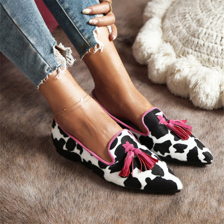 Women's Loafers with Tassel & Pointed Toe | Flats