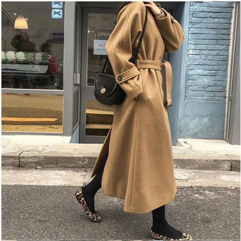 Women's Long Belted Trench Coat | Oversized