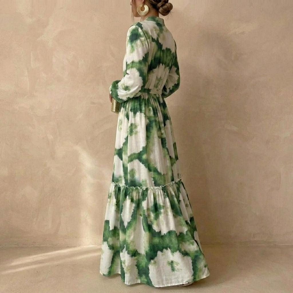 Women's Long Sleeve Maxi Dress | Boho Tiered