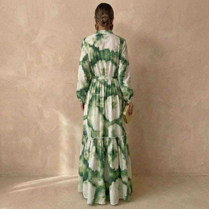 Women's Long Sleeve Maxi Dress | Boho Tiered